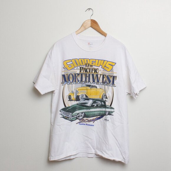 Hot Rod Shirt Mens Large White Goodguys 2004 National Car Show Tee - Picture 1 of 13